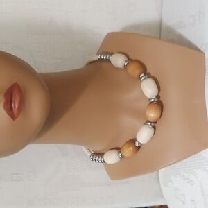 Aarikan Menuetti Finnish adjustable Wooden Beaded Adjustable Necklace